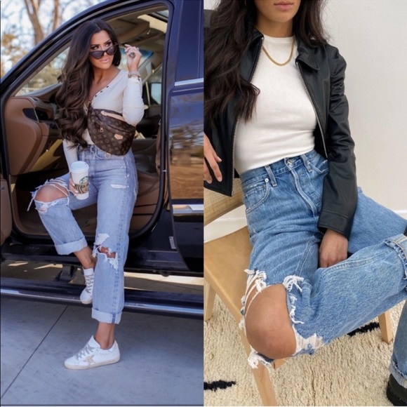 Agolde Denim - AGOLDE '90s Fit High Rise Loose Fit Jeans in Fall Out Size 24